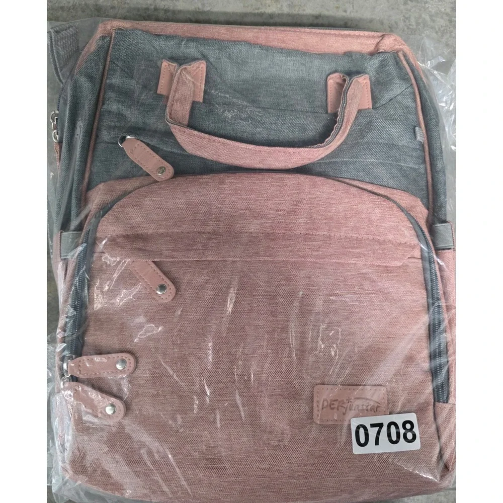 NEW DERJUNSTAR‎ Red Diaper bag Backpack with Portable Bassinet